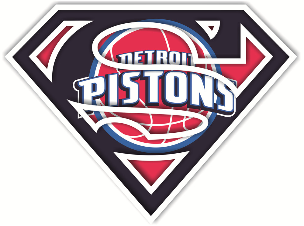 Detroit Pistons superman iron on heat transfer